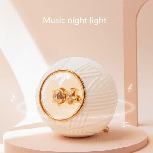 LED Cat Line Ball Silicone Night Light USB Charging Touch Dimming Music Table Lamp Home Decoration Childrens Toy Holiday Gift