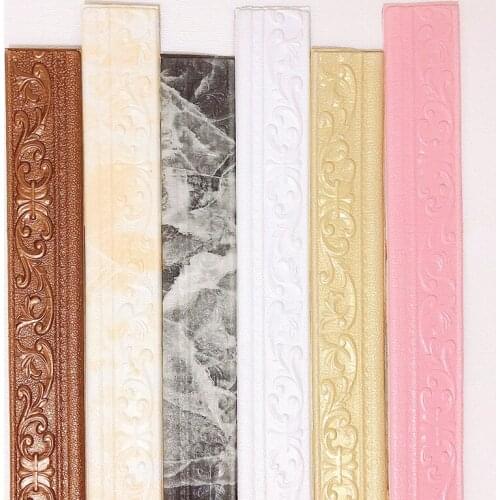 High Quality Durable Baseboard Wall Sticker Waterproof Wallpaper Self-adhesive Wall Decoration Line Border Tile Home Decoration