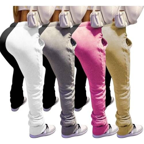 Letter Embroidery Bandage Insert Pocket Womens Pants Nightwear Fashion 2021 Tights Casual Exercise Color Matching Pants