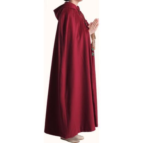 6color dark red/yellow/blue winter Buddhism shaolin zen monks warm meditation cloak cape uniforms laysuits martial arts robe