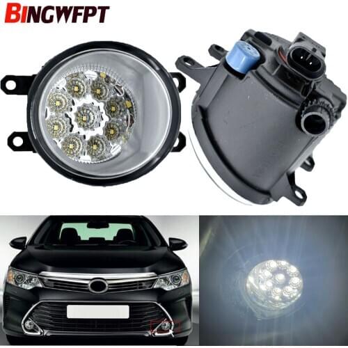 1pair Fog Light Assembly Car Front Bumper H11 LED Fog Light For Toyota Corolla Camry Tacoma Tundra Prius Sienna Avalon Estima