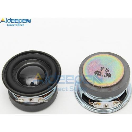 1Pcs 3W 4 Ohm Diameter 40mm Speaker Horn Ultra-thin Mini Amplifier 36mm Magnetic Shell Black PU Edge For DIY Speaker