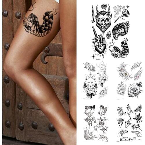1PCS MONSTER, SNAKE, ROSE, FLOWER TEMPORARY TATTOOS, FINGER, EAR, NECK, MENS, WOMENS, KID