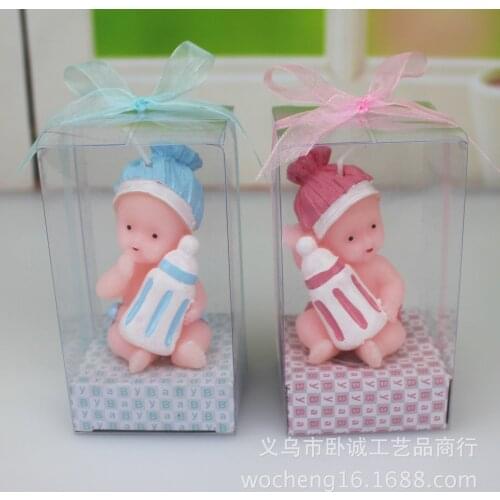 10 pieces of wedding gifts and baby shower birthday party wishing baby angel bottle candle souvenir decoration
