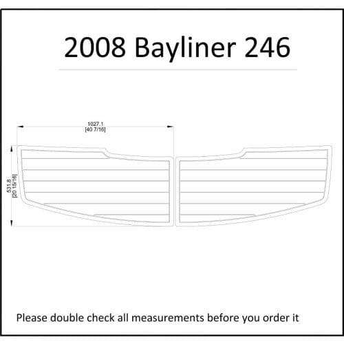 2008 Bayliner 246 Swim Platform Boat EVA Faux Foam Teak Deck Floor Pad