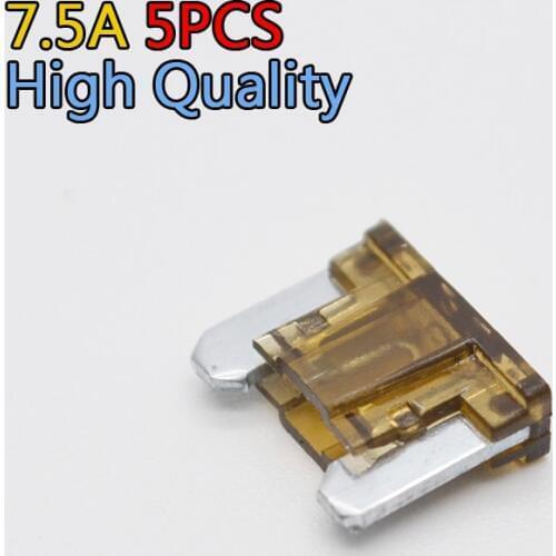 5Pcs 7.5A Auto Car Boat Assortment Vehicle Truck Motorcycle ATC Mini Blade Fuse