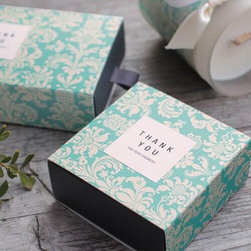 50Pcs Small Gift Box Green/Yellow Kraft Paper Boxes Handmade Soap Packaging Drawer Box Thank You Present Boxes 7.5x7.5x3.5cm