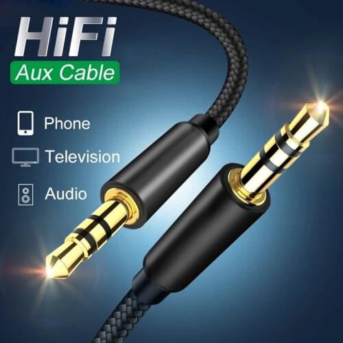 Jack Audio Cable Jack 3.5 mm Male to Male Audio Aux CordSpeaker Cable For Samsung Xiaomi Car Headphone Speaker Wire Line Tv Box