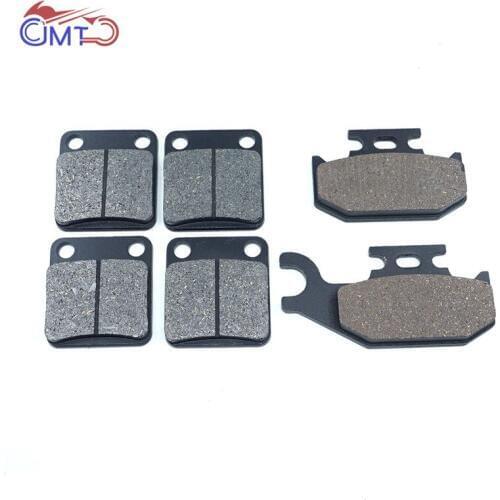 For Yamaha YFM45FX Wolverine 450 4WD 2008-2010 YFM45FG Grizzly 450 4WD 2007-2008 ATV Front Rear Brake Pads Kit Set YFM45