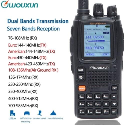 Wouxun KG-UV9D Plus Air Band Dual Bands Transmission Seven Band Reception Cross Band Repeater Walkie Talkie