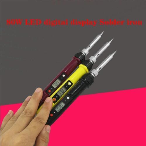 80W Adjustable Temperature Electric Soldering Iron Set Welding Solder Station Heat Pencil Repair Tool Kit