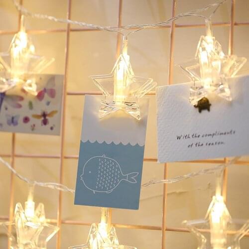 3M 20 LED 8 Modes Fairy Star String Lights Photo Clip Star with Remote USB Plug Waterproof Lights for Bedroom,Party Decorations