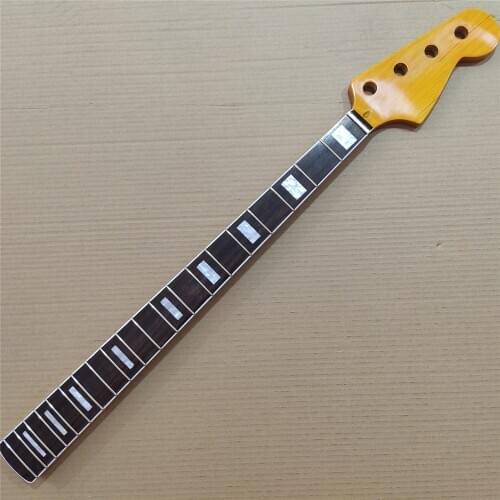 Maple 20 frets PB bass guitar neck part 4 string rosewood fingerboard 34 inch
