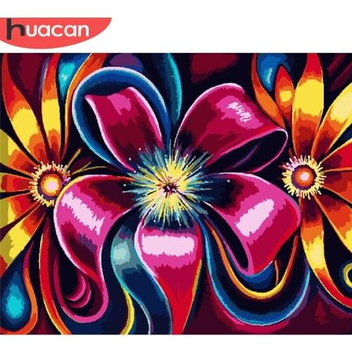 HUACAN DIY Pictures By Number Kits Home Decoration Painting By Numbers Flower Drawing On Canvas HandPainted Art Gift