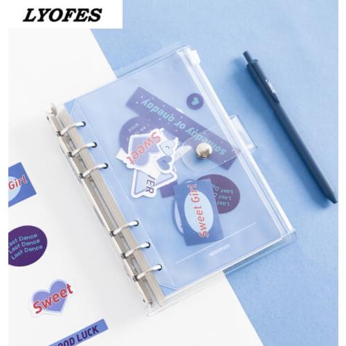 Pocket Planner Notebooks and Journals DIY A6 Note Book 6 Ring Mini Binder Sketchbook Notepads Stationery School Office Supplies