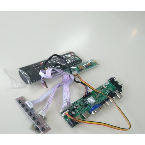 Kit for LTN156AT01 15.6" 1 CCFL DVB-C LCD 30pin VGA AV digital 3363 DVB-T 1366X768 TV controller board USB HDMI