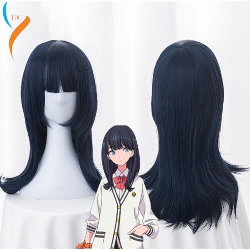 2019 New SSSS.GRIDMAN Takarada Rikka Anime Cosplay Costume Outfit Halloween Xmas Party Suit Denkou Choujin Gridman wigs hair