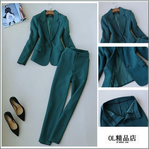 Spring and Autumn new suit female Korean Slim slim OL fashion office business career ladies suit Ankle-Length Pants