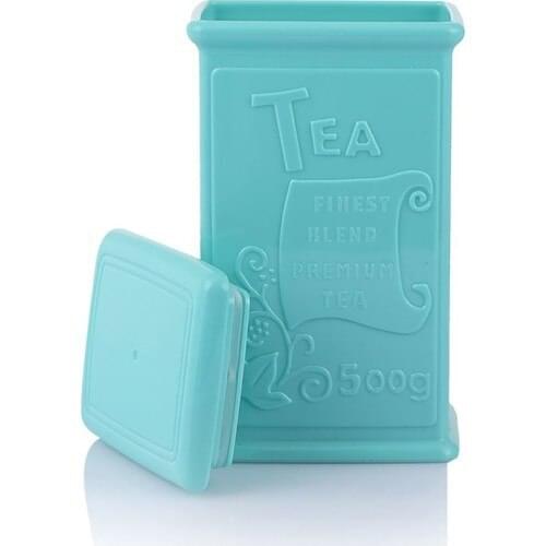 EWs Kitchenware Acrylic Turquoise Tea Jar