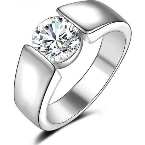 Fashion Jewelry Silver Ring For Women Cubic Zirconia Stone Ladies Ring 925 Sterling Silver Party Romantic Wedding Rings #078