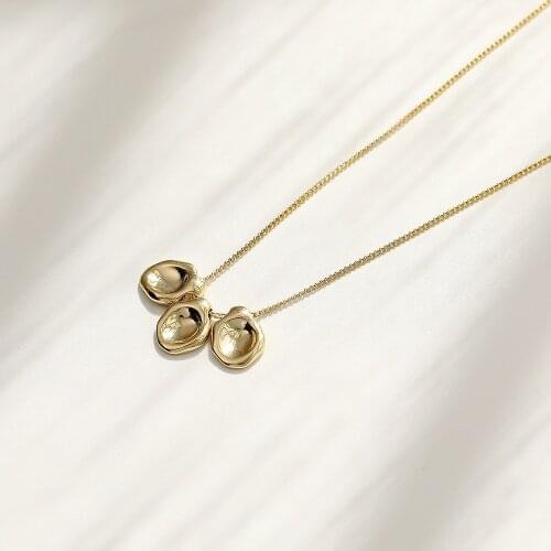 New Euro-America Fashion Minimalist Choker Necklace W/14K Gold Real Brass Chain for Women Lady Party Wedding Jewellery 2021 Hot