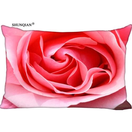 New arrival Custom rose Pillowcase 45x35cm(One Side) Rectang Zipper Print Throw Pillowcase Cover