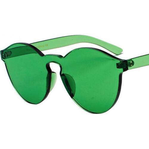 New Stylish Transparent Cat Eye Sunglasses Women Men Luxury Designer Clear Sun Glasses Integrated Goggles Red Candy