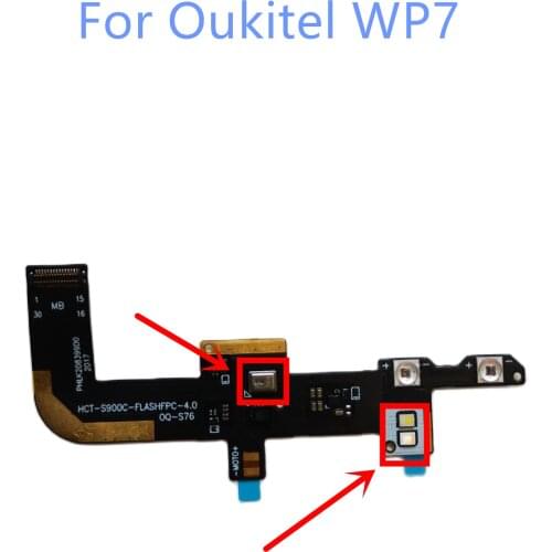 New Original Oukitel WP7 Cell Phone LED Flash Lamp Light flashlight FPC Barometric Pressure Auxiliary Mic Flex Cable Parts
