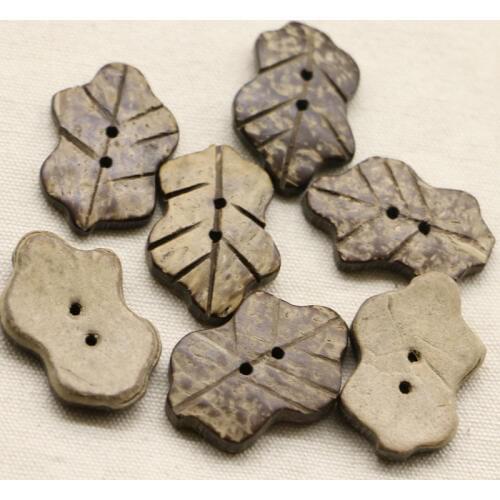10pcs/lot Brown Coconut Shell Buttons 2 Holes Sewing Buttons Scrapbooking Sewing Accessories about 20-30mm