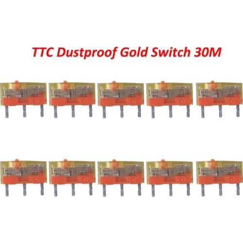 10Pcs TTC Dustproof Gold Mouse Micro Switch Microswitch Button 30 Million Clicks