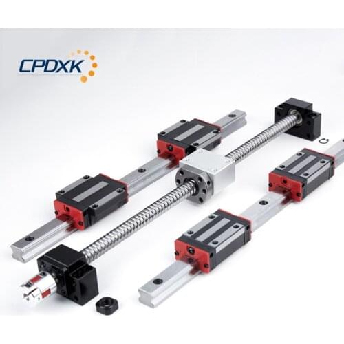 Sfu1204 ball screw SFU1605 +hgr20 hgr25 square linear rail+linear guide blcoks+sfu1204 nut housing+coupler+BKBF12+DSG16H for cnc