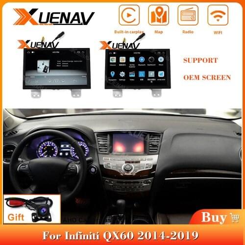 Android car For Infiniti Car radio tape recorder head unit multimedia player For Infiniti QX60 2014-2019 car DVD player