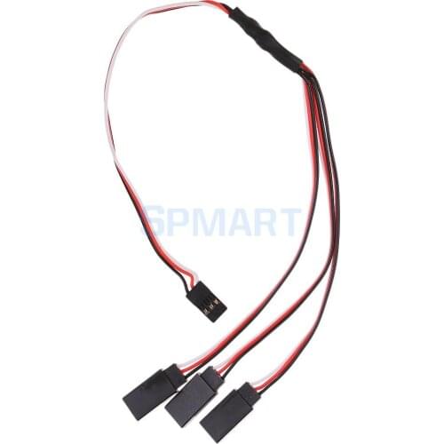 300mm Triple 3-Way Servo Extension Lead Wire Cable for RC Futaba JR Male to Female 30cm