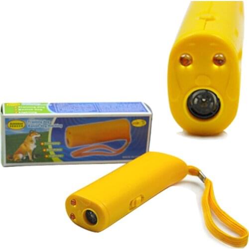 3 in1 LED Ultrasonic Pet Dog Anti Barking Repeller Training Device, Pet Stop Barking Ultrasonic Trainer, Without Battery