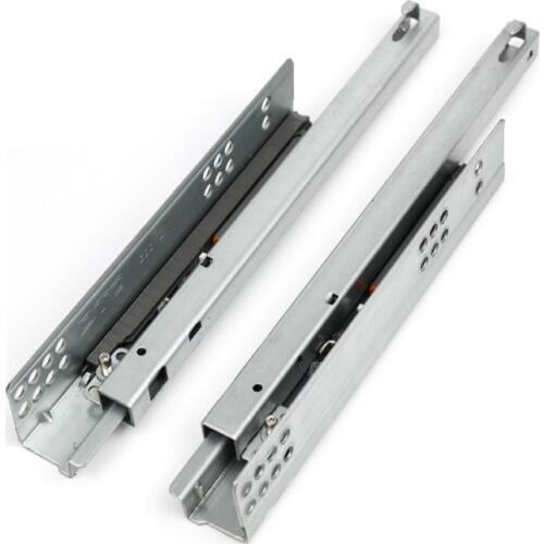 Under Mount Single Extension Drawer Slide Soft Close 3/4 Extension 2-Fold Pin Fixing DTC