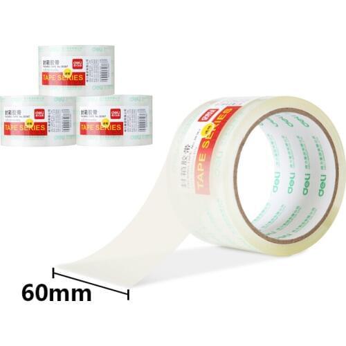 Deli High Quality High Transparent Sealing Tape Packing Tapes 60mmx40yx (36.5m/roll) 3 Rolls Office Supplies 33074