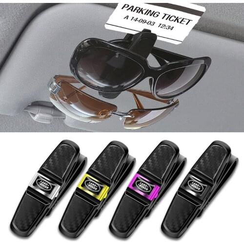 1Pcs Car Sun Visor Sunglasses Clip Ticket Card Universal Clamp For Land Rover Range Defender Discovery Rover Freelander Evoque