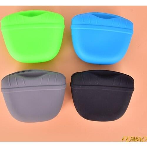 Silicone Pet Dog Training Bag Treat Snack Bait Dogs Obedience Outdoor Dog Food Bags Feed Storage Pouch Food Reward Waist Bags