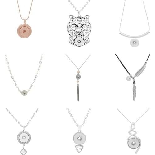 18mm 20mm Snap Button Necklace DIY Jewelry KD3043