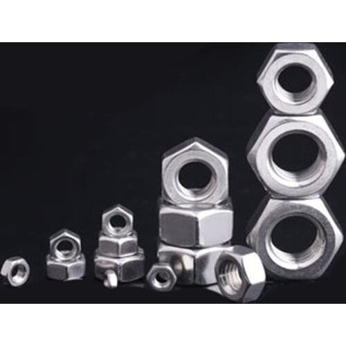 2pcs M12 M14 M116 M18 M20 M22 M24 M27 M30 stainless steel 304 external hex nuts outer hexagon lock nut