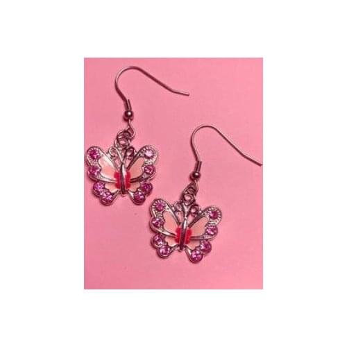 2021 Wholesale Fashion Earring Butterfly Foral Flowder Bottle Earrings For Girls Women