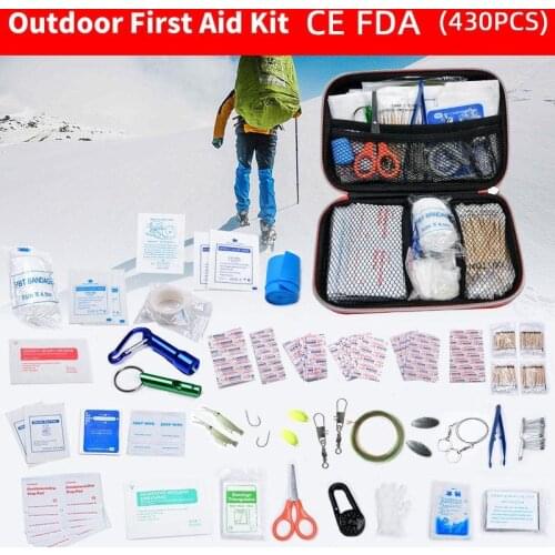 430PCS Outdoor Waterproof Person Or Family First Aid Kit For Emergency Survival Medical Treatment In Travel Camping or Hiking