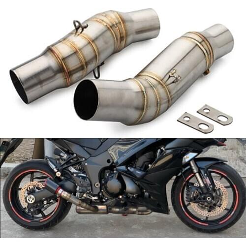 For Kawasaki Z1000 z 1000 2018 2017 2016-2010 Slip-on Motorcycle Exhaust Middle Link Pipe Universal Escape Connection System