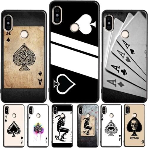 Ace of spades Poker Card Case For Xiaomi Redmi Note 8 Pro 9 Pro 8T 9S Note 10 Pro Cover For Redmi 9C 9 9A 8A 7A 9T