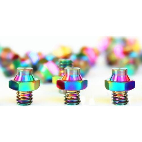 LOT4 M4 Ti/Golden/Rainbow GR5 Titanium Alloy Anti-slip Bolts For Bicycle Pedal