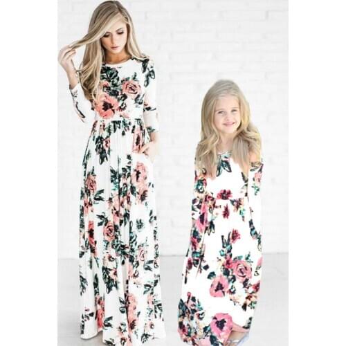 Одинаковые платья для мамы и дочки FGHGF China At AliExpress