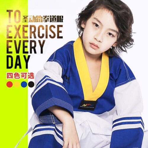 Taekwondo Costume Sportswear Training Clothes Long sleeves for Men and Women Adult Children 4 Colors Doboks