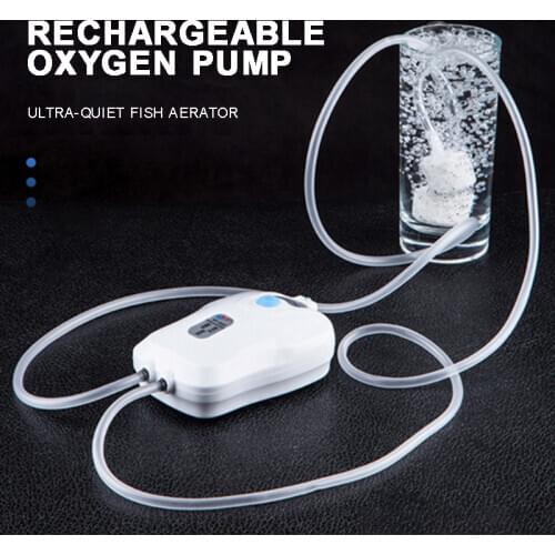 Mayitr 1pc Rechargeable Low-power Oxygen Pump Ultra Silent Aquarium Air Pumps For Medium-sized Fish Tank