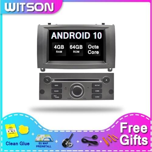 DE Stock ! WITSON Android 10 Touch Screen Car Radio GPS for PEUGEOT 407 2GB RAM+16GB 4 Octa GPS Multimedia