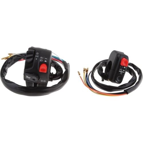 2pcs 22mm Motorcycle Handlebar Button Switch Set Left + Right Ignition Engine